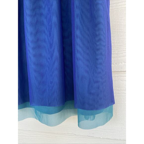 Reverse Clothing Canada Blue‎ Layered Mesh Skirt Womens 8 NEW NWT Vintage VTG? - Picture 2 of 7